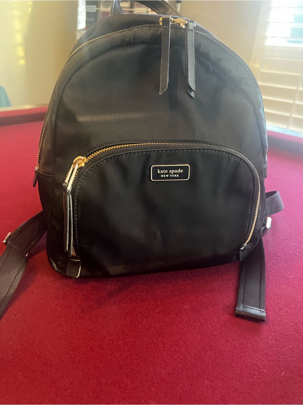 Kate Spade New York Dawn Medium Nylon Backpack - Black (Excellent Condition!)